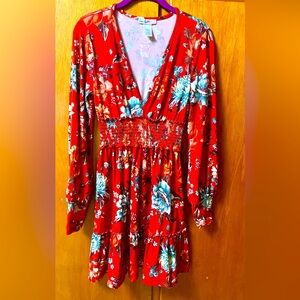 Love Squared Red Floral Dress